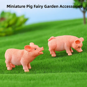 LONCESS pink pig cake topper figurine adds charm to cupcakes and party desserts