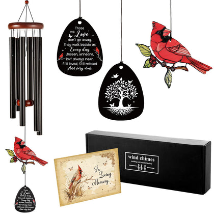 Lonfliness 36 inch memorial wind chimes in black aluminum for outdoor remembrance