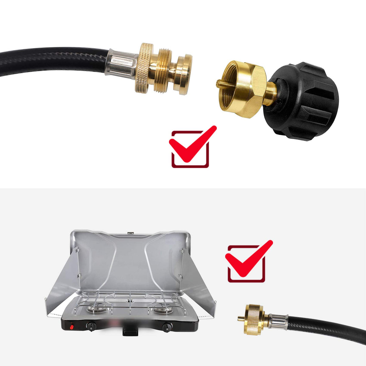 LONGADS distribution-tree assembly with tee and Y connectors