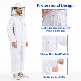 LONGADS professional beekeeping suit for men and women keeps you protected.