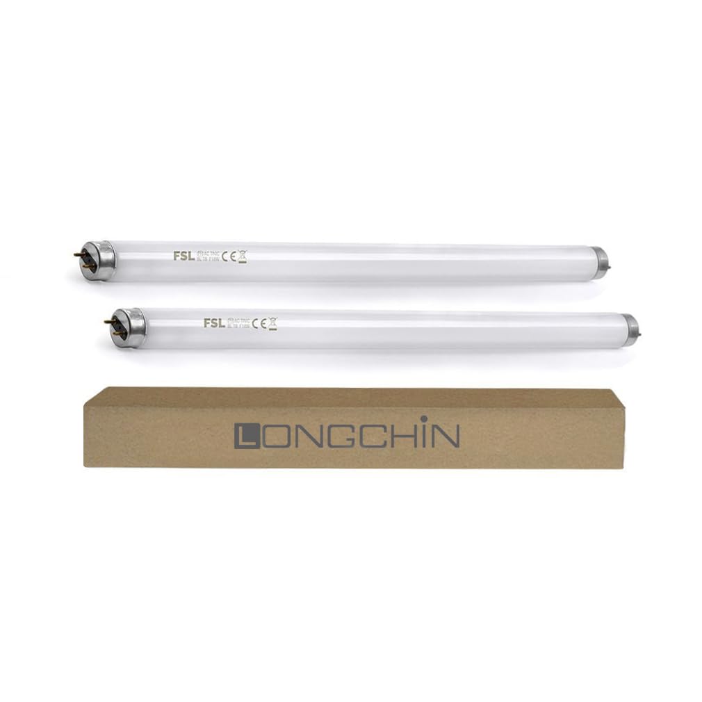 Longchin T8 10W bug zapper bulb emits 365 nm UV to attract flying insects.