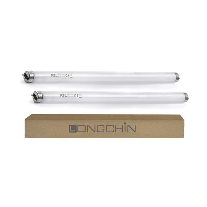 Longchin T8 10W bug zapper bulb emits 365 nm UV to attract flying insects.
