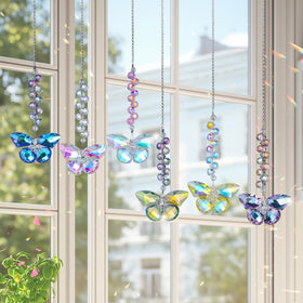 Longsheng crystal butterfly suncatcher wedding decor adds colorful sparkle