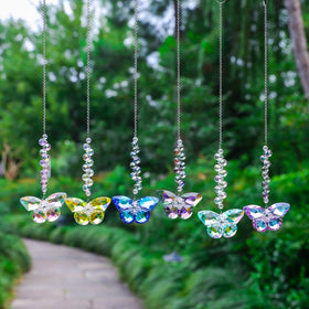 Longsheng crystal butterfly suncatcher gift box ready present