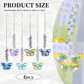 Longsheng crystal butterfly suncatcher hanging pendant enhances garden sunlight