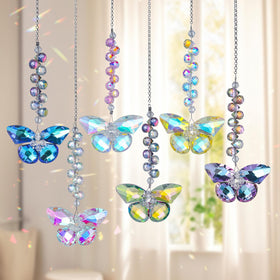 Longsheng crystal butterfly suncatcher window decor brings bright interiors