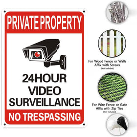 LONGYUN video surveillance sign, clear notice deters intruders with visibility.