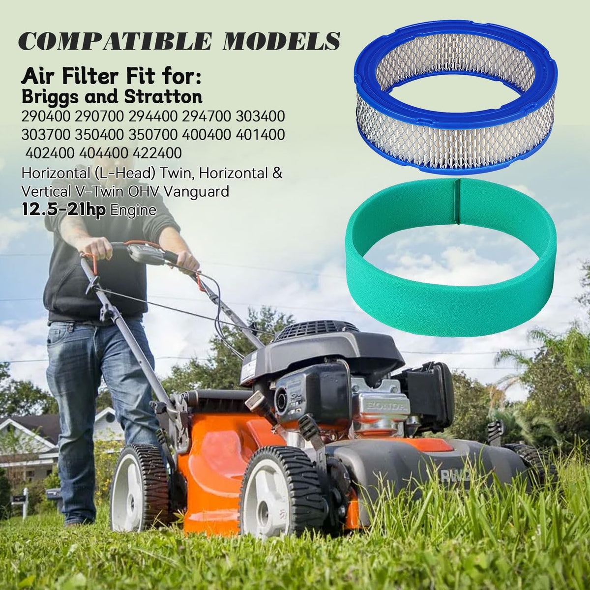 Engine protection with Lonsda 394018 filter reducing debris intake