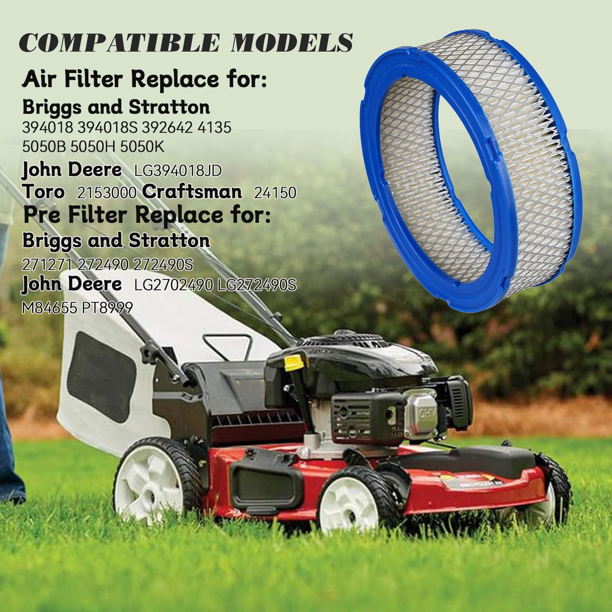 Lonsda pre-filter component for enhanced dust capture and airflow