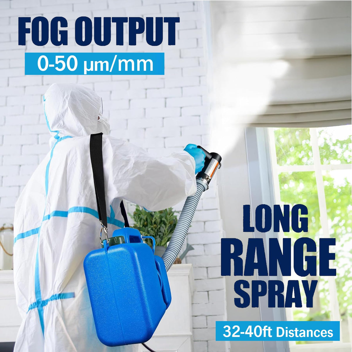 Comfortable LONYEON backpack straps for longer spraying sessions.