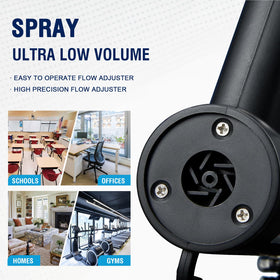 Adjustable flow control for customizable mist output.