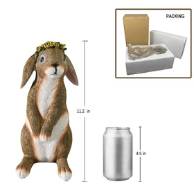 Lonyin Deco Bunny Garden Statue anti-UV paint resists sun fading.