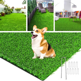 LOOBANI artificial turf on balcony showing realistic texture and year-round greenery