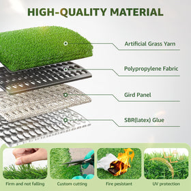 LOOBANI pet-friendly fake grass ideal for dog potty areas