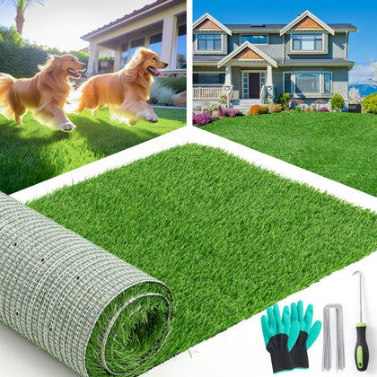 LOOBANI synthetic turf close-up with realistic grass texture for patios