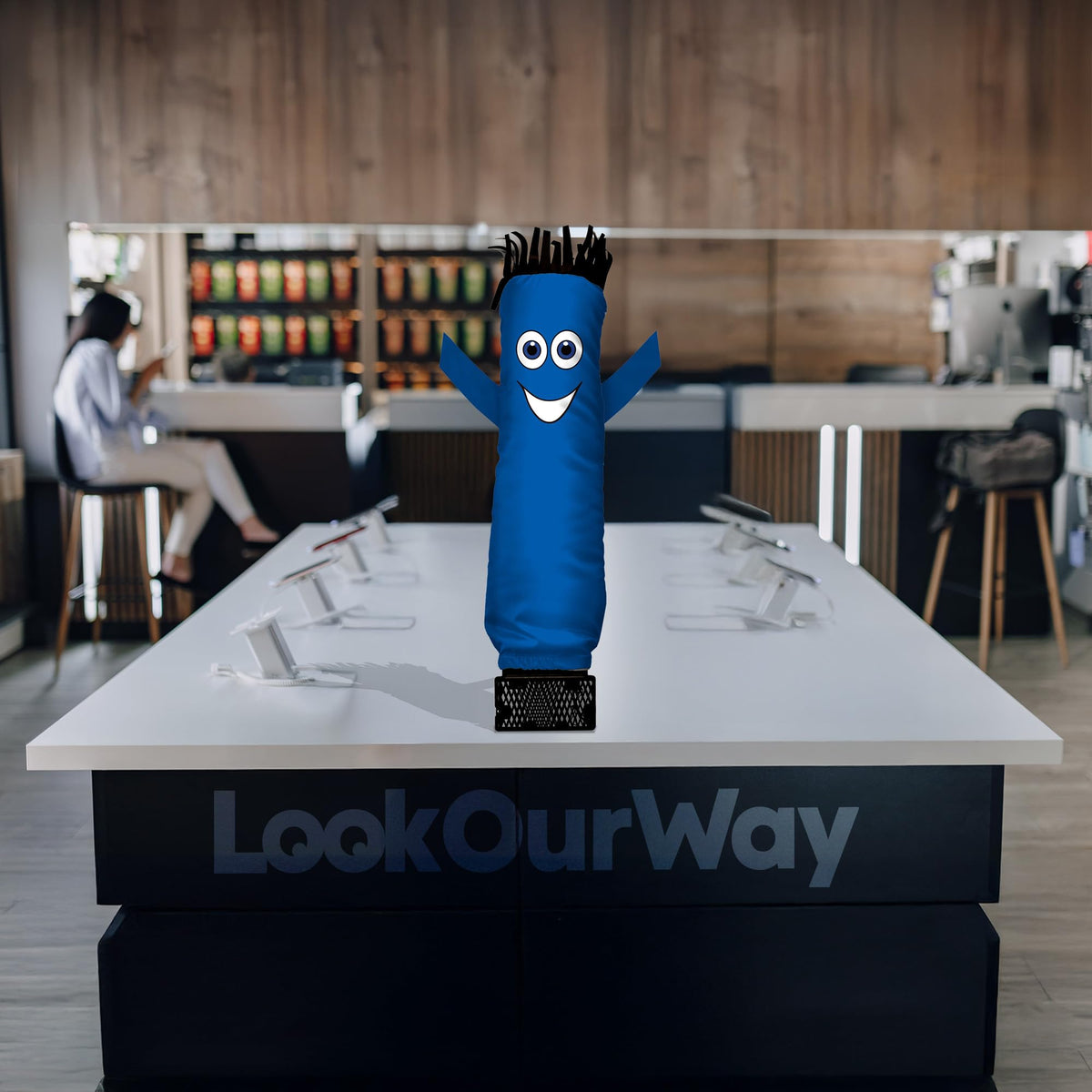 LookOurWay Air Dancers Mini packaging with instructions simplifies setup.
