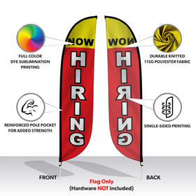 LookOurWay outdoor feather flag design attracts customers at storefronts and events.