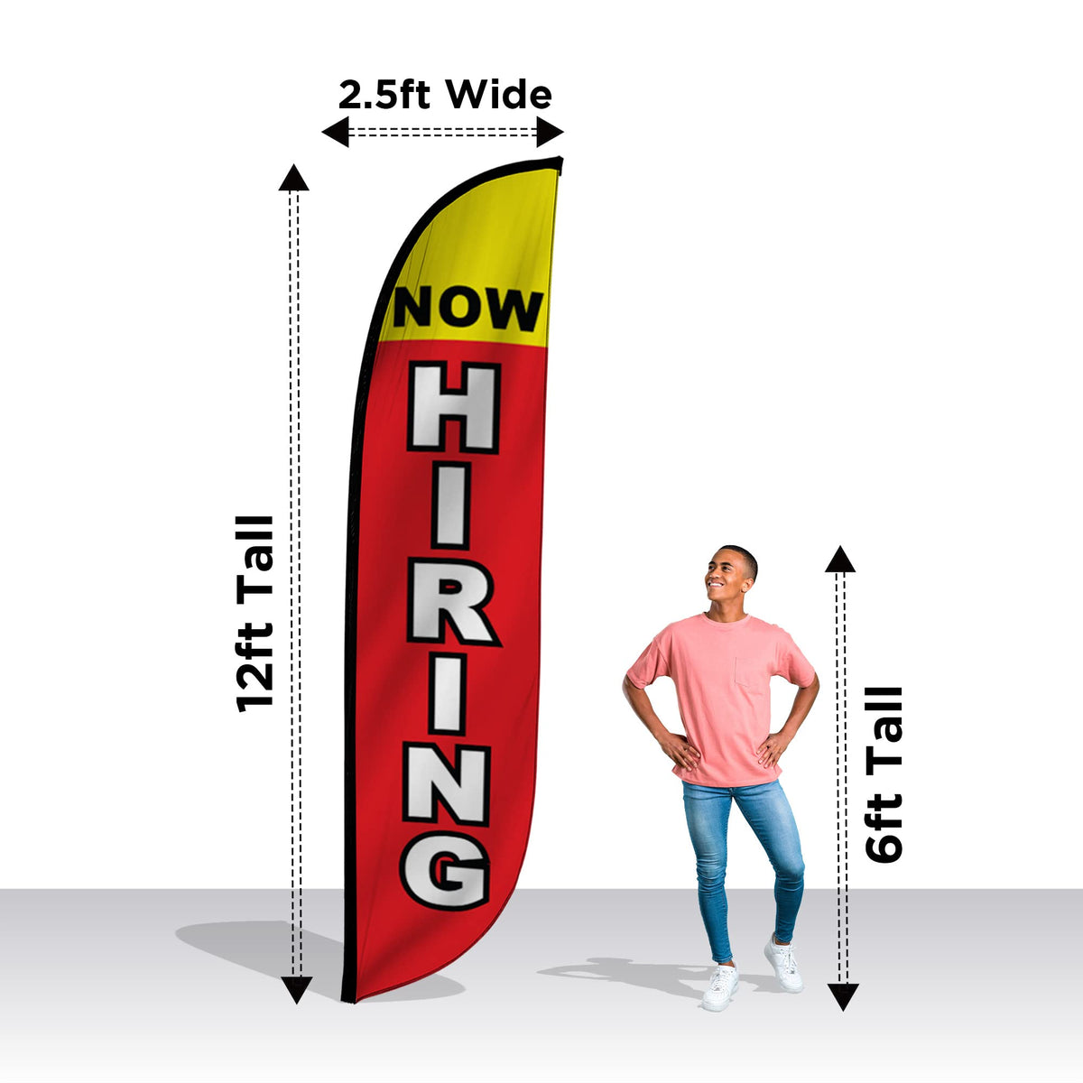 LookOurWay feather flag storefront-setup boosts visibility during grand openings.