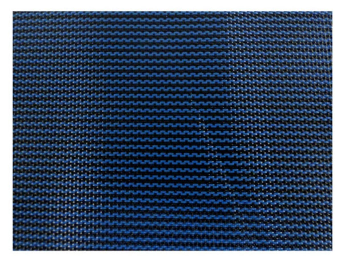 Color-matched patch for seamless repair on green mesh pool covers.