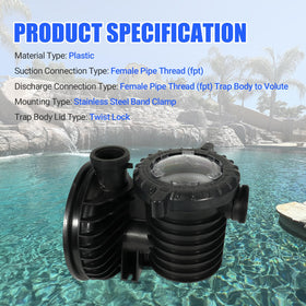 Loosoo 17307-0110S compatible with Pentair Sta-Rite IntelliPro and Max-E-Pro series pumps.