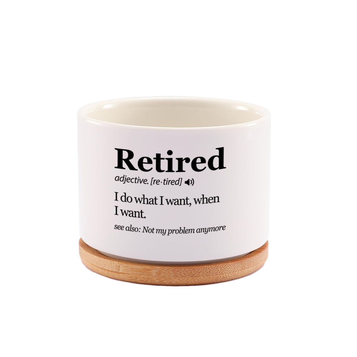Loovelo Retired Definition pot with bamboo tray protects surfaces and simplifies care
