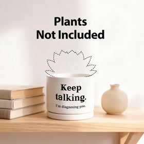 Loovelo round white ceramic pot suitable for small plants