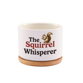 Loovelo Squirrel Whisperer bamboo tray complements the pot and protects surfaces.