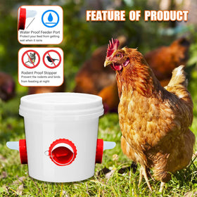 lopopvsys angled-port design reduces spill and waste in the coop.