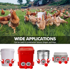 lopopvsys hole saw included for fast, DIY installation of poultry feeders.
