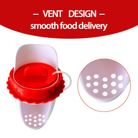 lopopvsys rainproof and rodent-resistant feeder keeps feed dry outdoors.