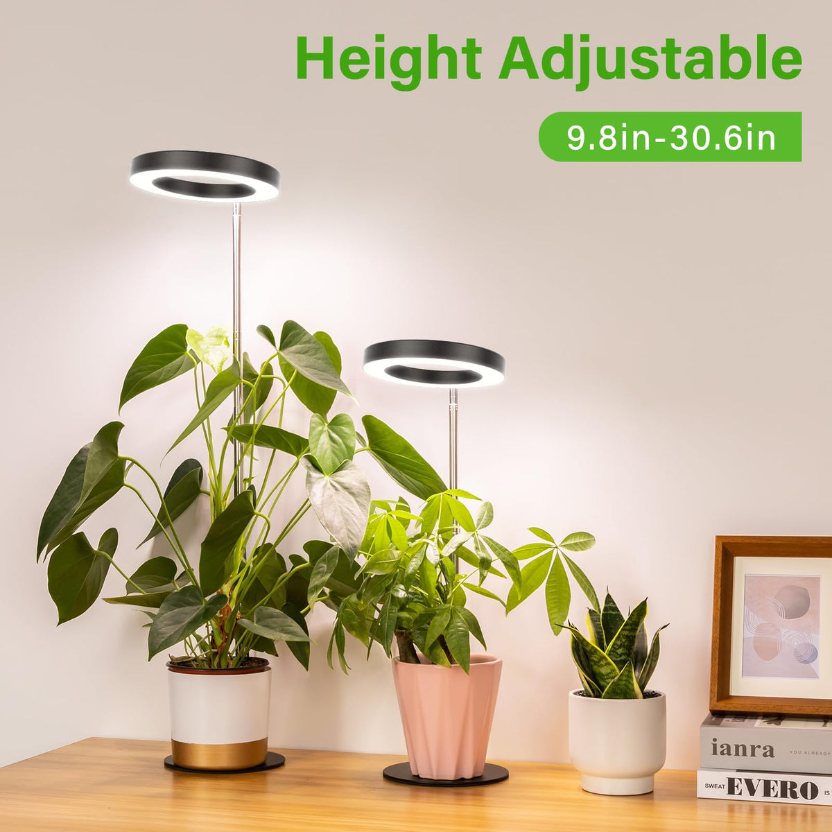 LORDEM grow light uses 72 LEDs to provide full-spectrum indoor illumination.