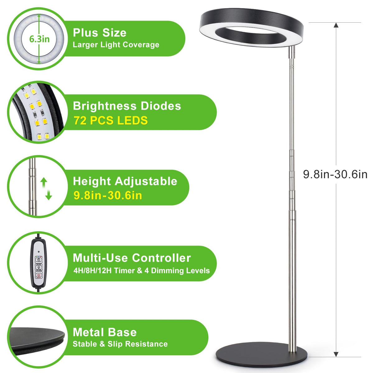 LORDEM auto timer keeps consistent on/off cycles for hands-free plant care.
