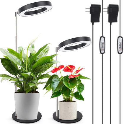 LORDEM grow light base offers stable, space-saving support for desk plants.