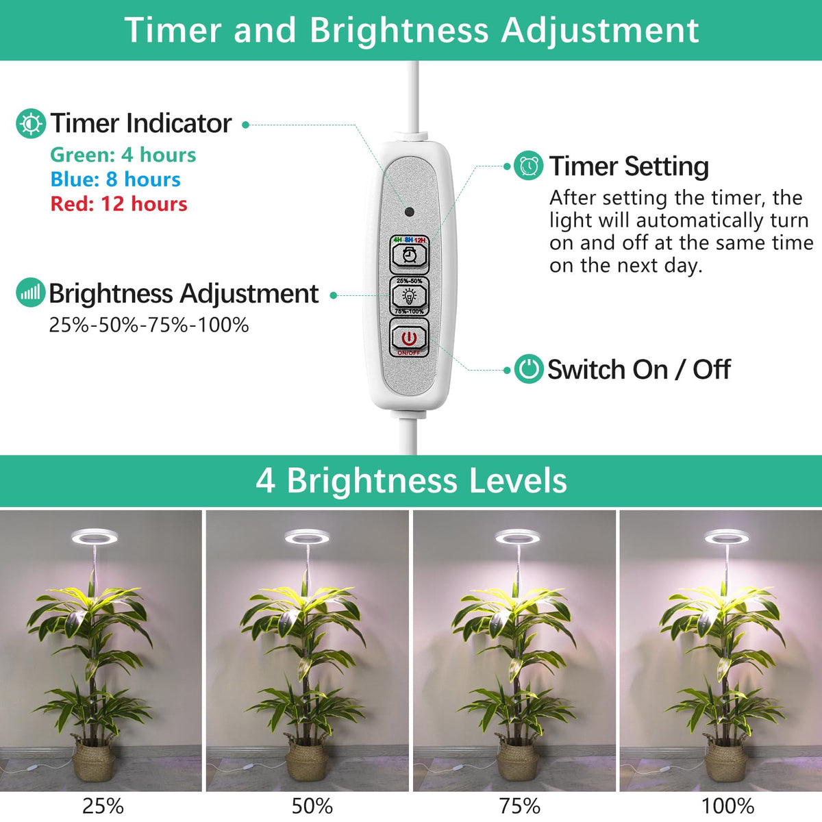 LORDEM height-adjustable rod lets you tailor light height.