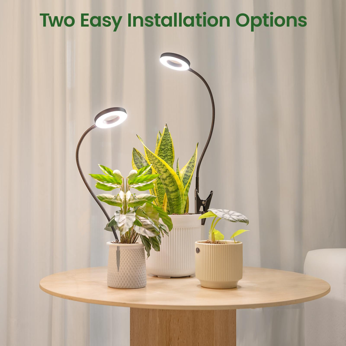 LORDEM grow light used as soil stake for flexible indoor placement