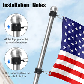 Loretoy anti-wrap design helps prevent flag wrap in windy conditions.