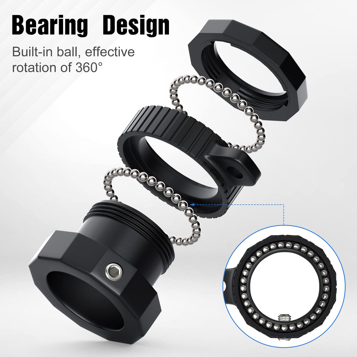 Loretoy flag ring with aluminum hooks enables quick setup.