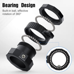 Loretoy flag ring with aluminum hooks enables quick setup.