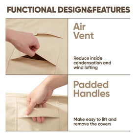 Built-in air vents reduce interior condensation for better airflow.