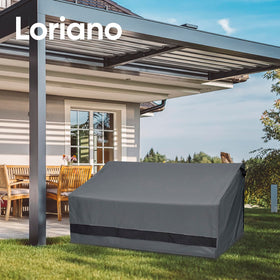 Loriano cover stays intact outdoors against wind, sun, or rain.