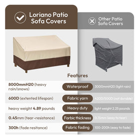 Loriano stylish color options add a chic touch to any patio.