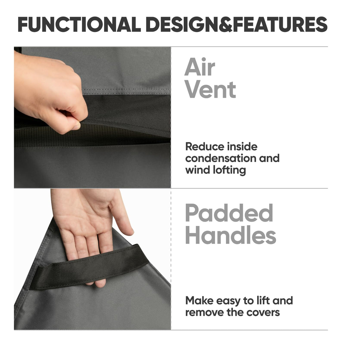 Loriano stylish covers come in colors to match outdoor decor