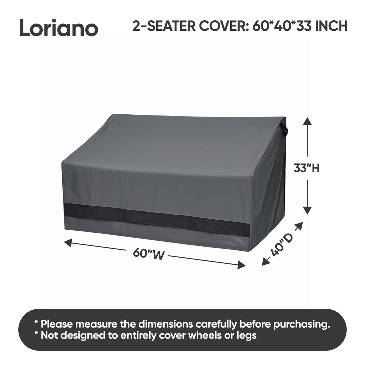 Loriano waterproof patio cover protects outdoor furniture from water and dust