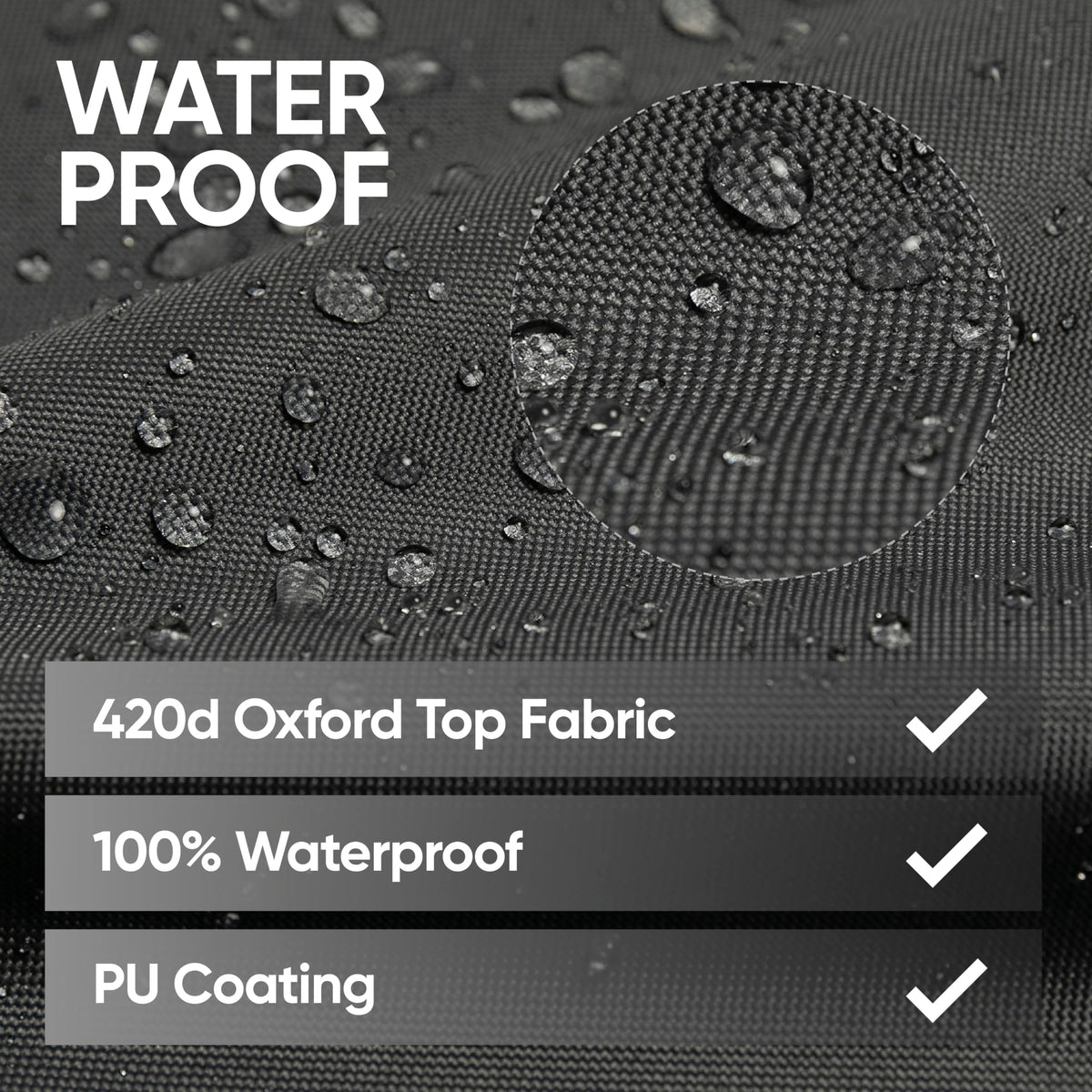Loriano windproof cover with adjustable cord and buckled straps for secure fit