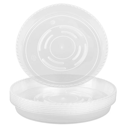 Losensild 10-inch plant saucer tray showing a wide top for large pots, protecting floors.