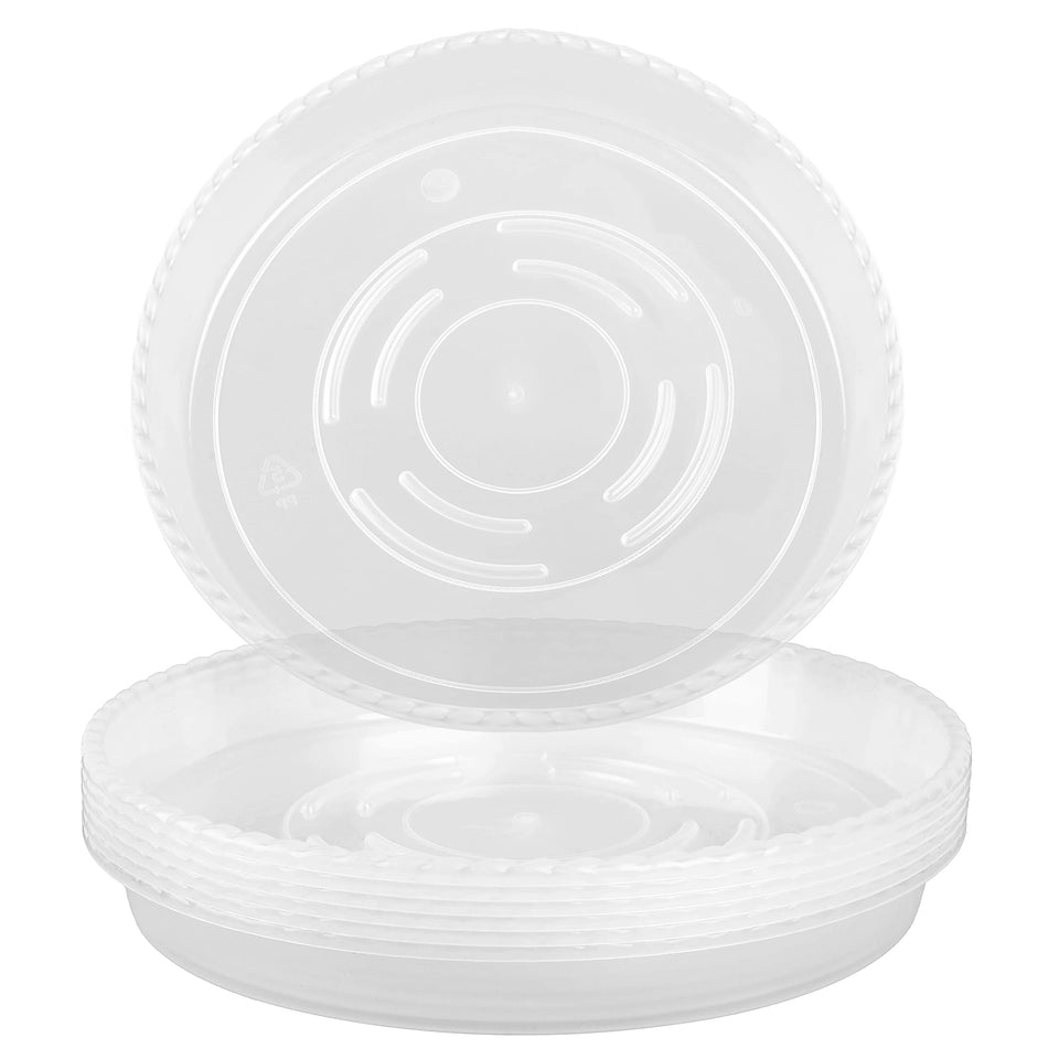 Losensild 10-inch plant saucer tray showing a wide top for large pots, protecting floors.
