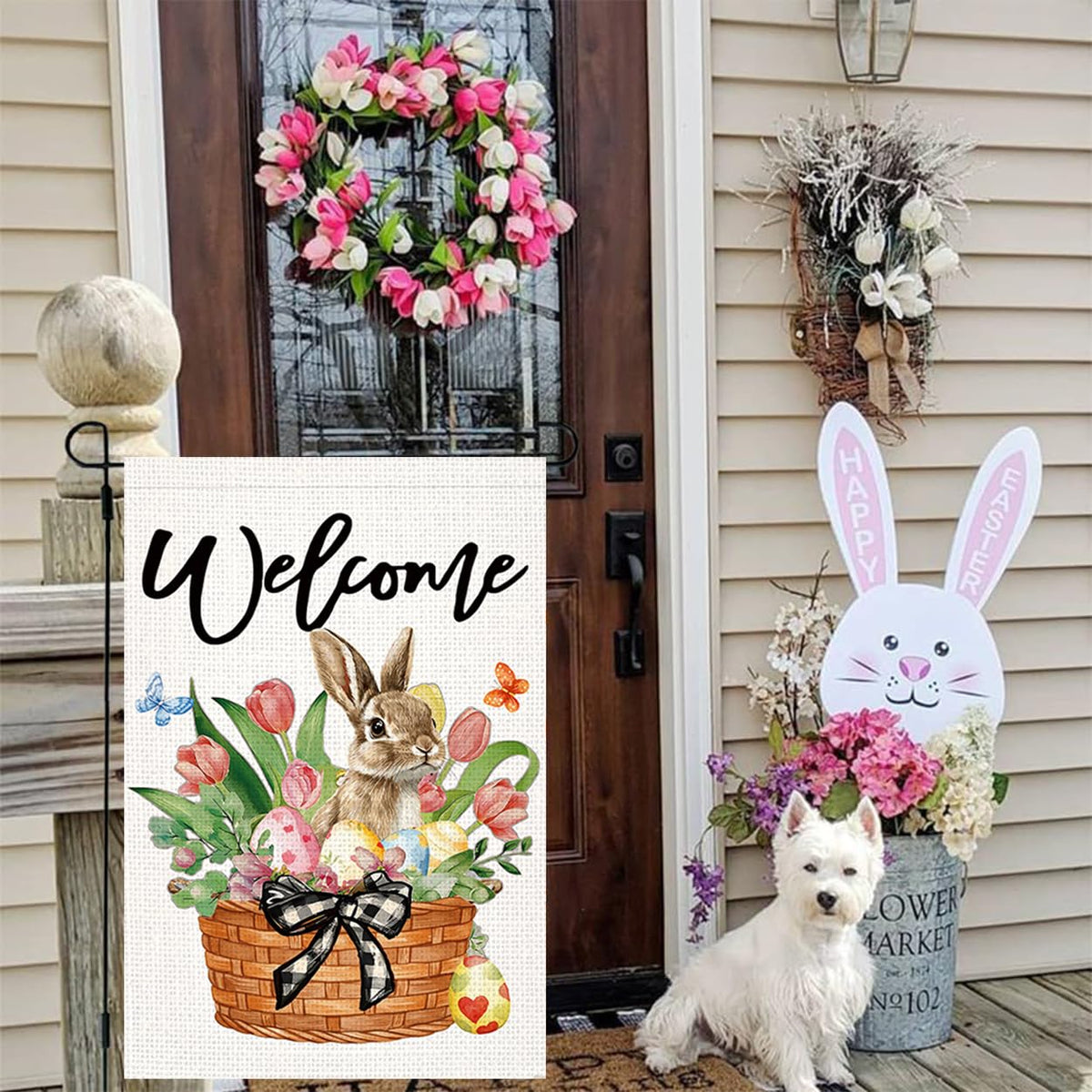 LosFong rustic farmhouse flag adds countryside charm and durability outdoors.