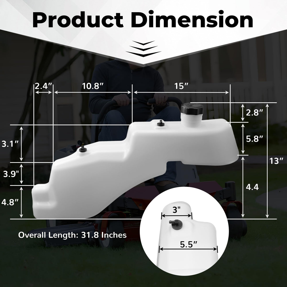 LOSTAR reinforced bottom corner design increases tank durability during use