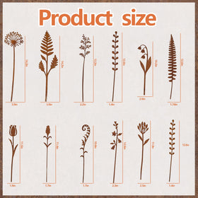 LOTADILO fern leaf decor stake enhances potted plants with natural rustic appeal.