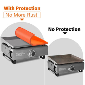 LotFancy full-coverage mat shields griddle surface and side walls from dust.